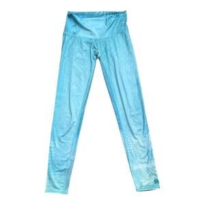 TEEKI Womens Size Small Blue Pull On Tribal Boho Gym Workout Yoga Pants Leggings